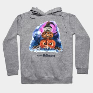 happy Halloween Pumpkin Trio Hoodie